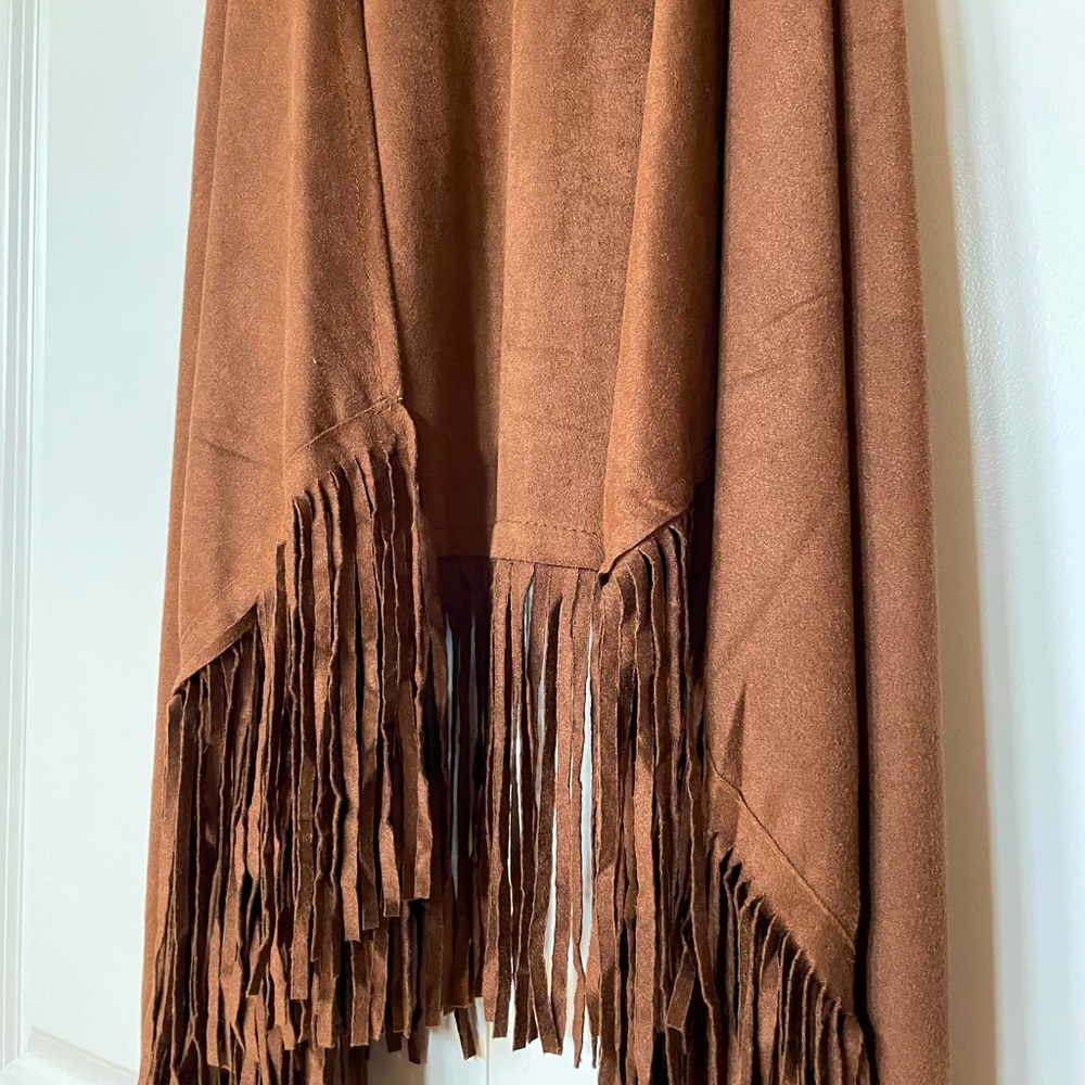 Festival Vest Brown with fringe